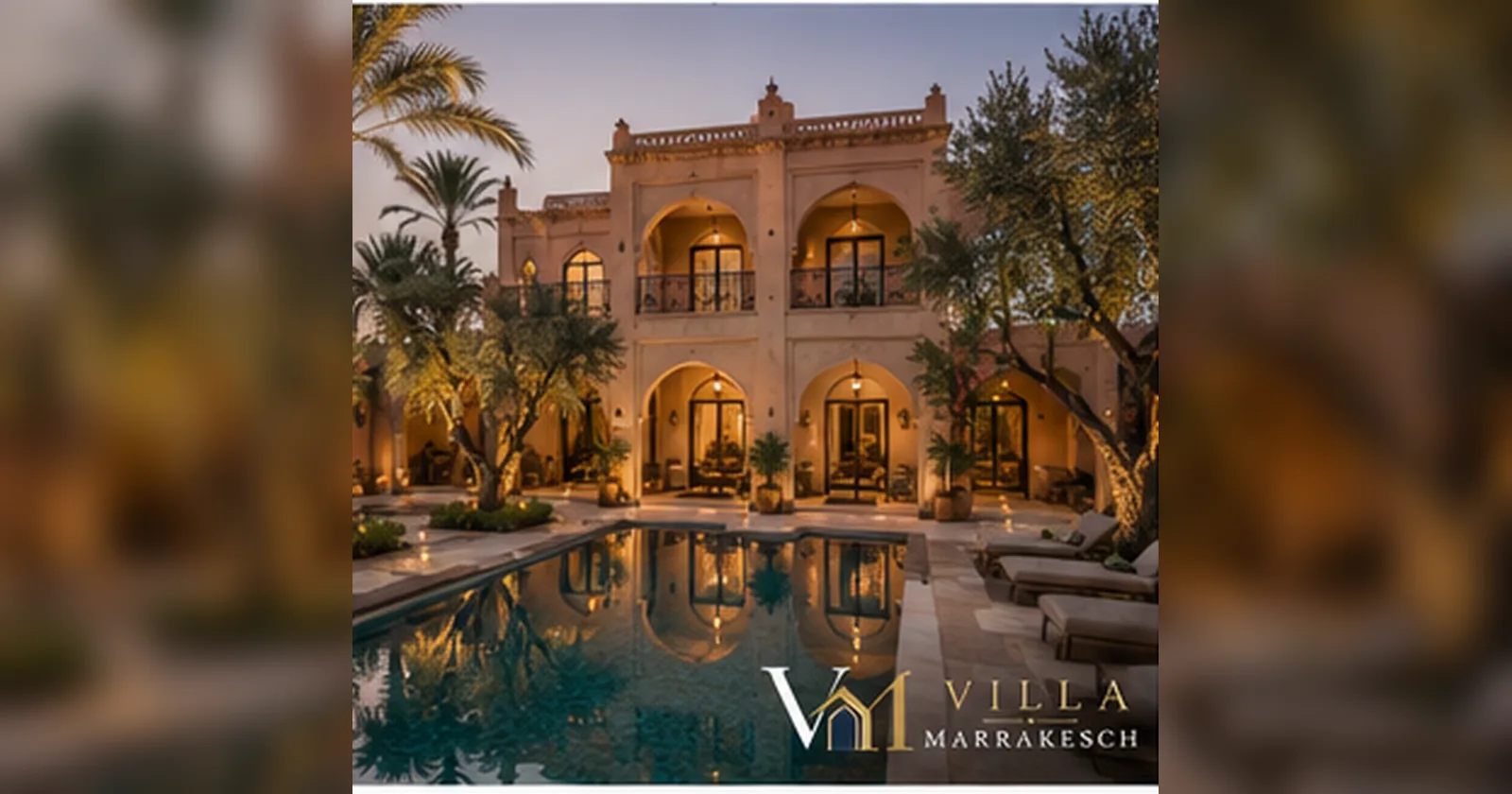 Einladende Ferienvilla in Marrakesch mit Pool, Lounge und privatem Garten.