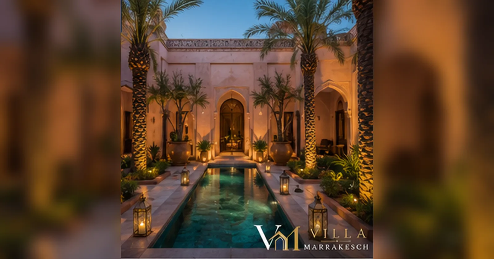 Elegante Villa direkt an einem gepflegten Golfplatz bei Marrakesch mit Pool und weitem Grünblick.