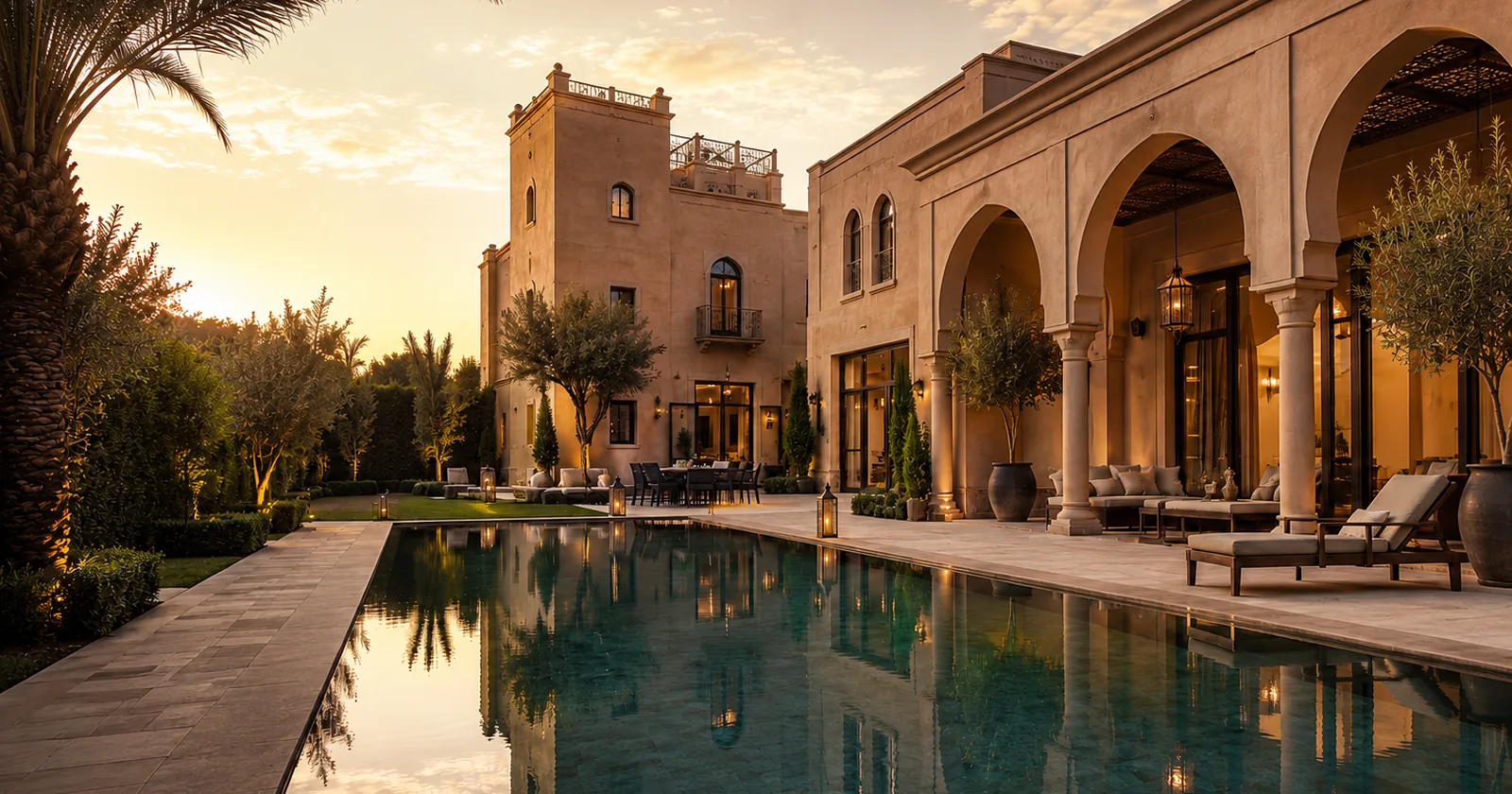 Hochwertige Villa in Marrakesch für eine professionelle Verkaufsbewertung, keine Verkaufsschilder.